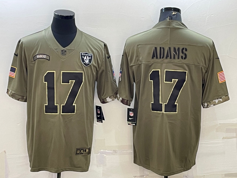 Men's Las Vegas Raiders Davante Adams Olive 2022 Salute To Service Limited Jersey