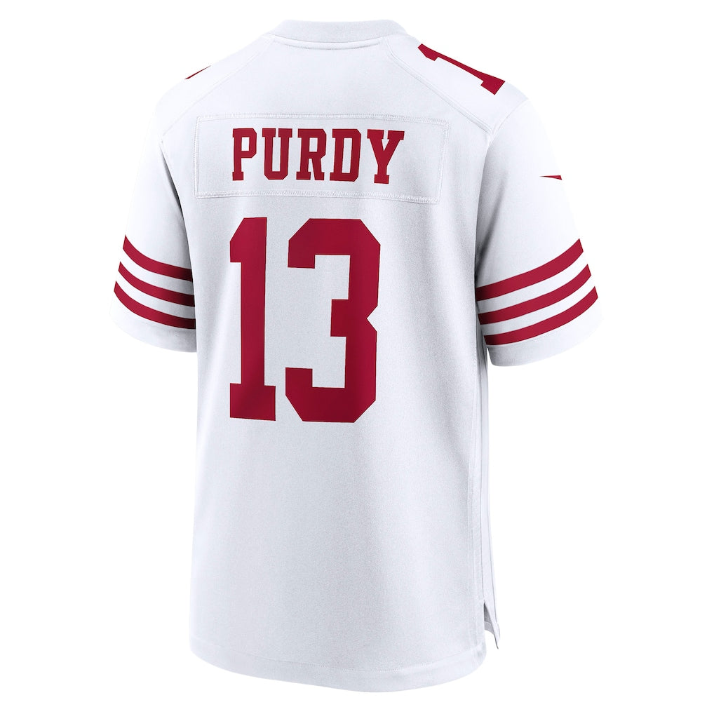 SF.49ers #13 Brock Purdy White Game Player Jersey