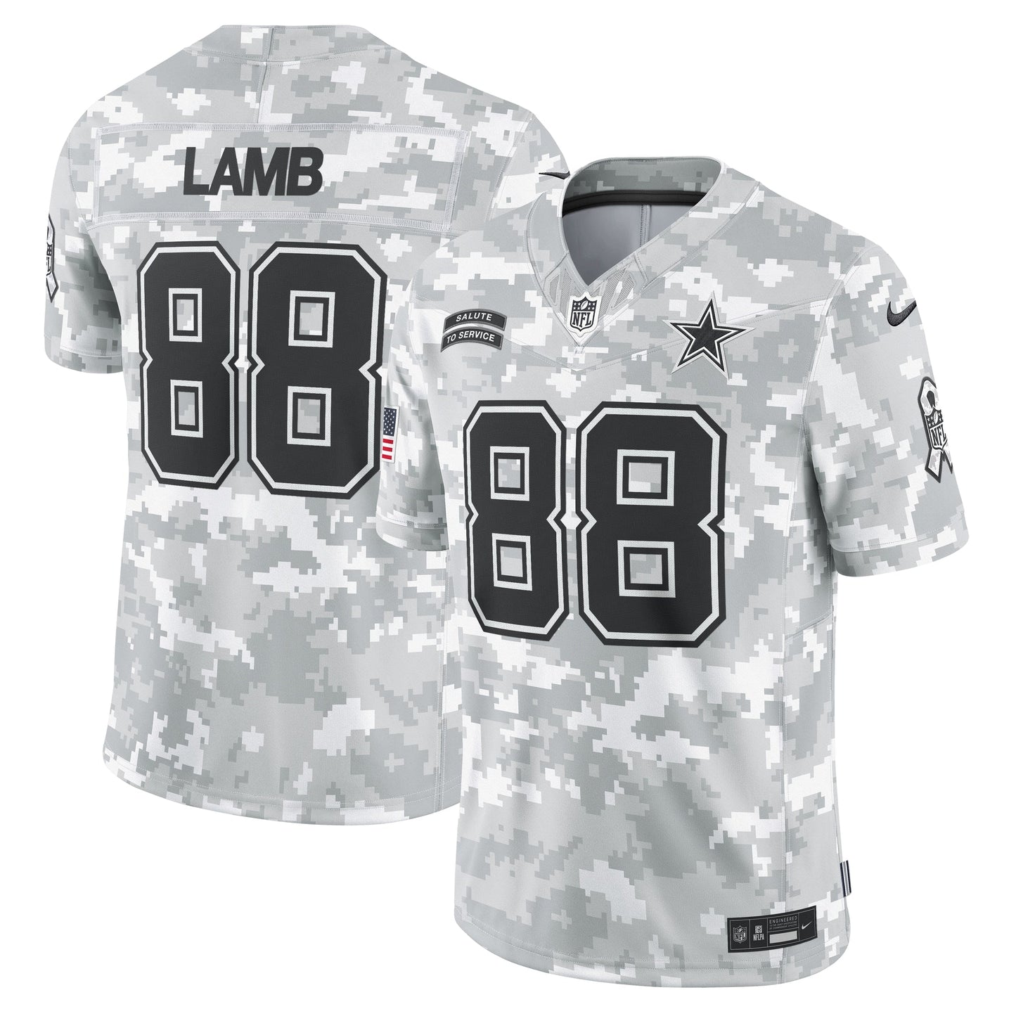 CeeDee Lamb Dallas Cowboys  2024 Salute to Service Limited Jersey - Arctic Camo