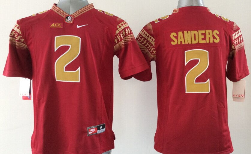 Men's Florida State Seminoles Deion Sanders Red Player Game Jersey