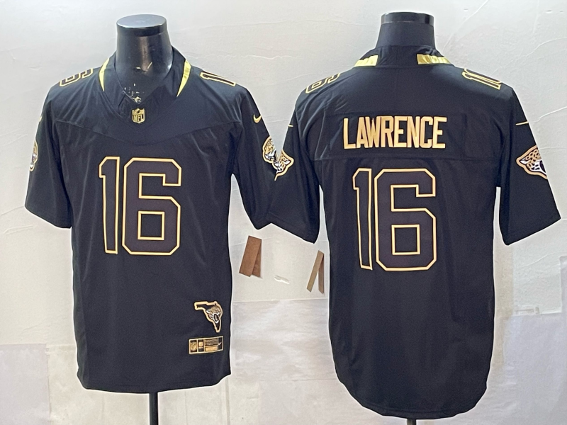 Men's Jacksonville Jaguars Trevor Lawrence #16 Black Player Game Jersey