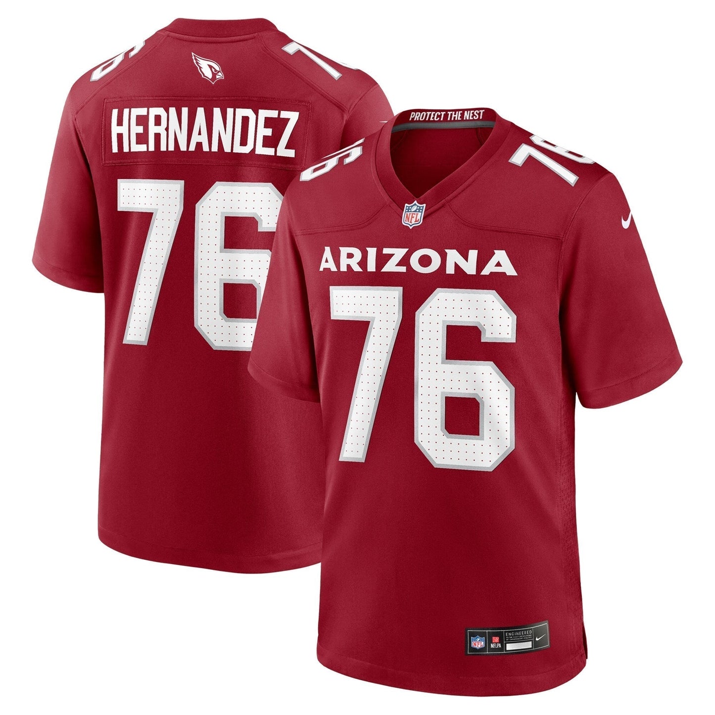 Will Hernandez Arizona Cardinals  Team Game Jersey -  Cardinal
