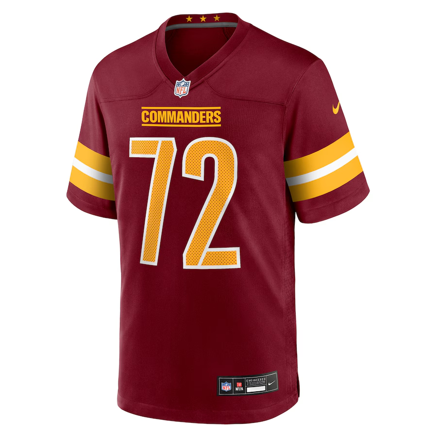 Men's Washington Commanders Josh Conerly Jr.  Burgundy 2025 NFL Draft First Round Pick Game Jersey