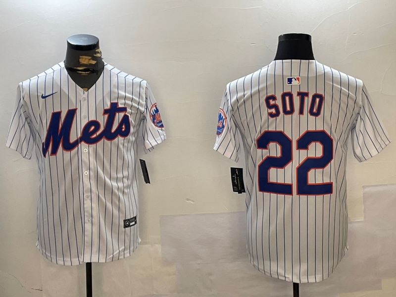 Men's New York Mets Juan Soto White Home Replica Player Jersey
