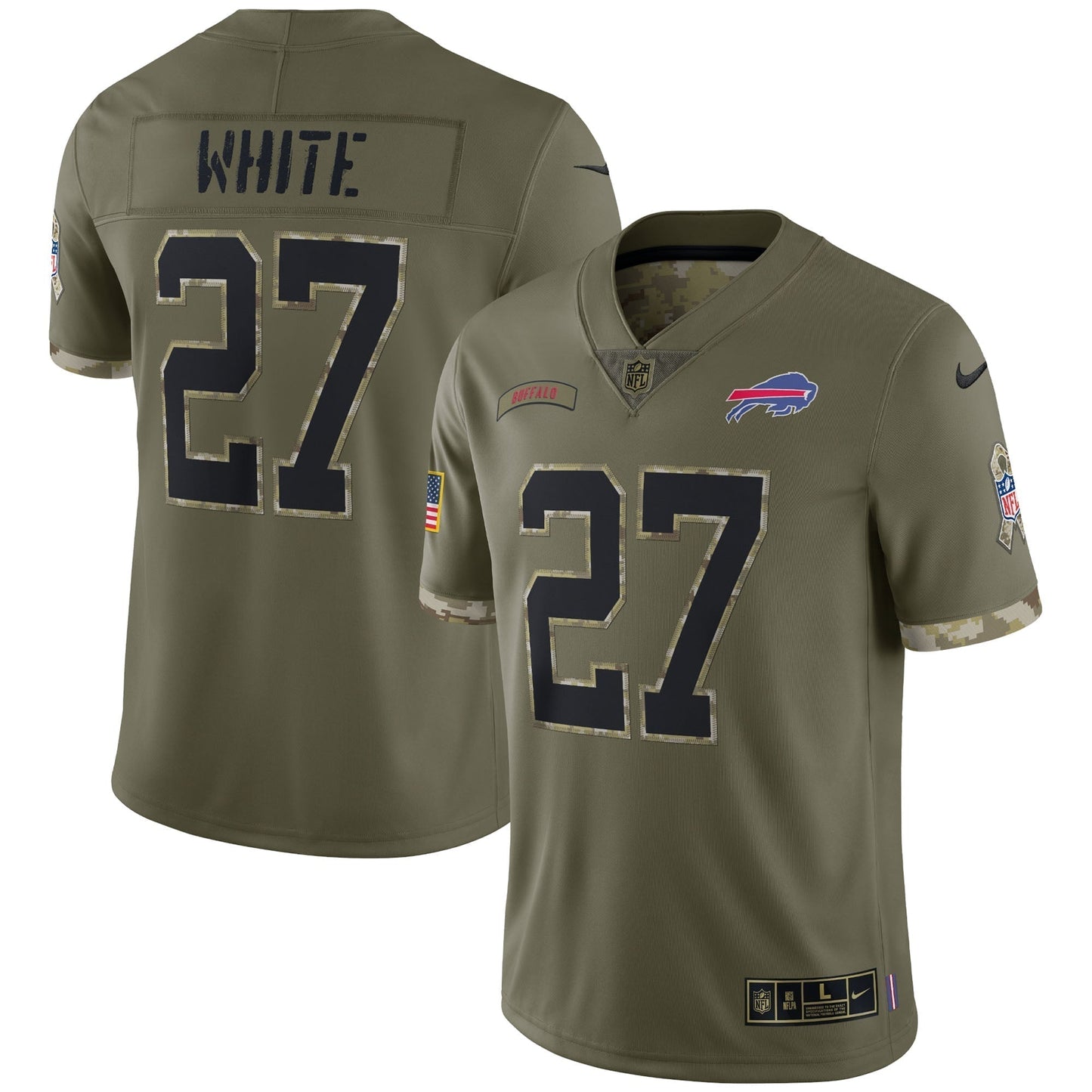 Tre'Davious White Buffalo Bills  Salute To Service Limited Jersey - Olive