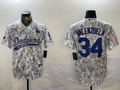 Men's Los Angeles Dodgers Fernando Valenzuela Arctic Camo 2024 Salute to Service Limited Jersey