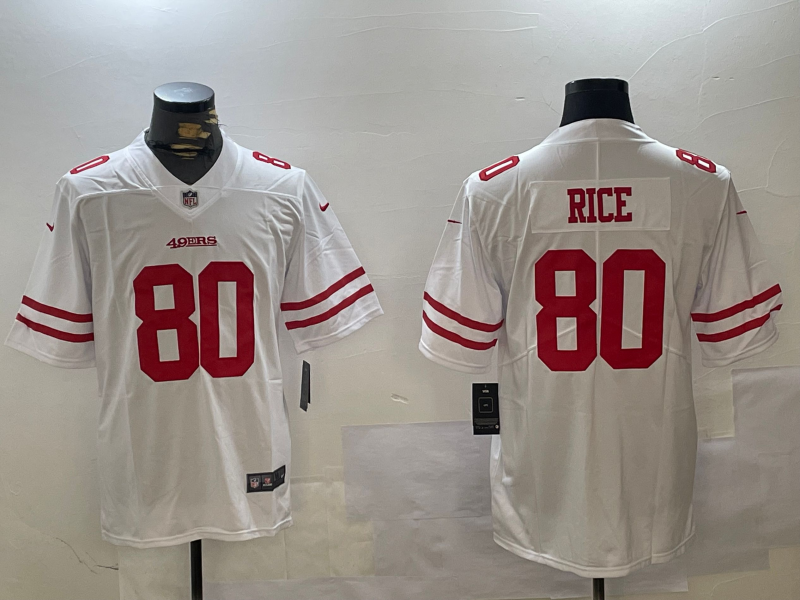 Men's San Francisco 49ers Jerry Rice White Game Player Jersey