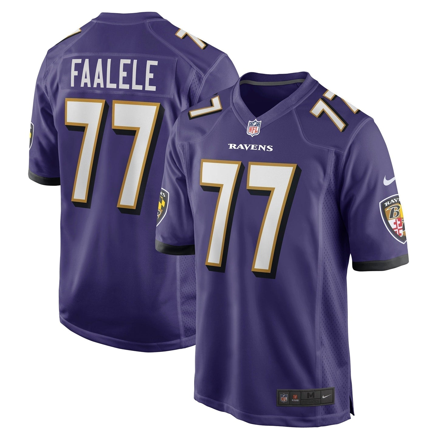 Daniel Faalele Baltimore Ravens    Game Jersey - Purple