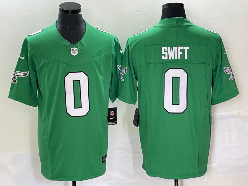 Men's Philadelphia Eagles D'Andre Swift Kelly Green Game Jersey