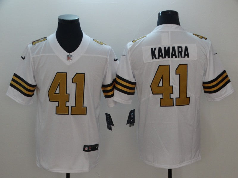 Men's New Orleans Saints Alvin Kamara White Alternate Game Jersey