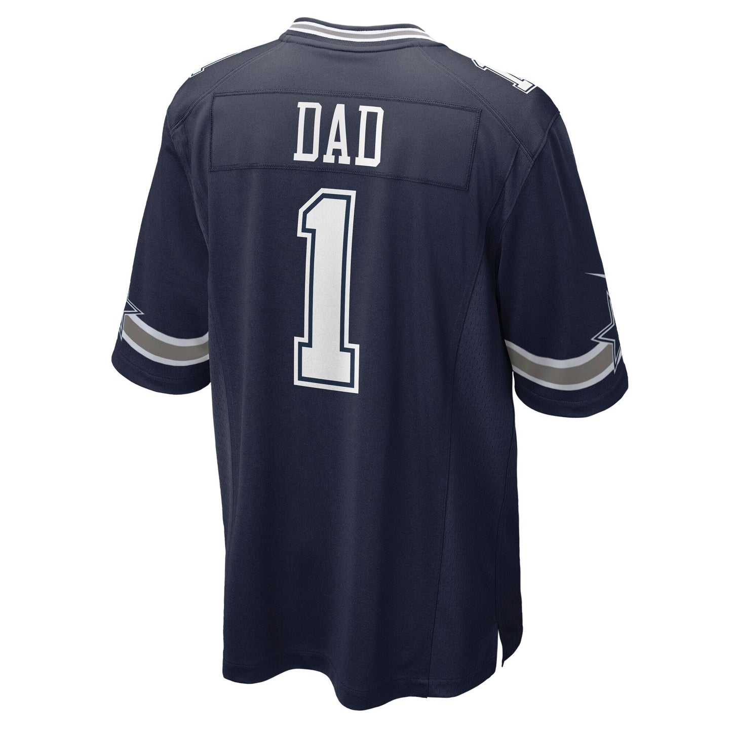 Dallas Cowboys Number 1 Dad Navy Game Jersey