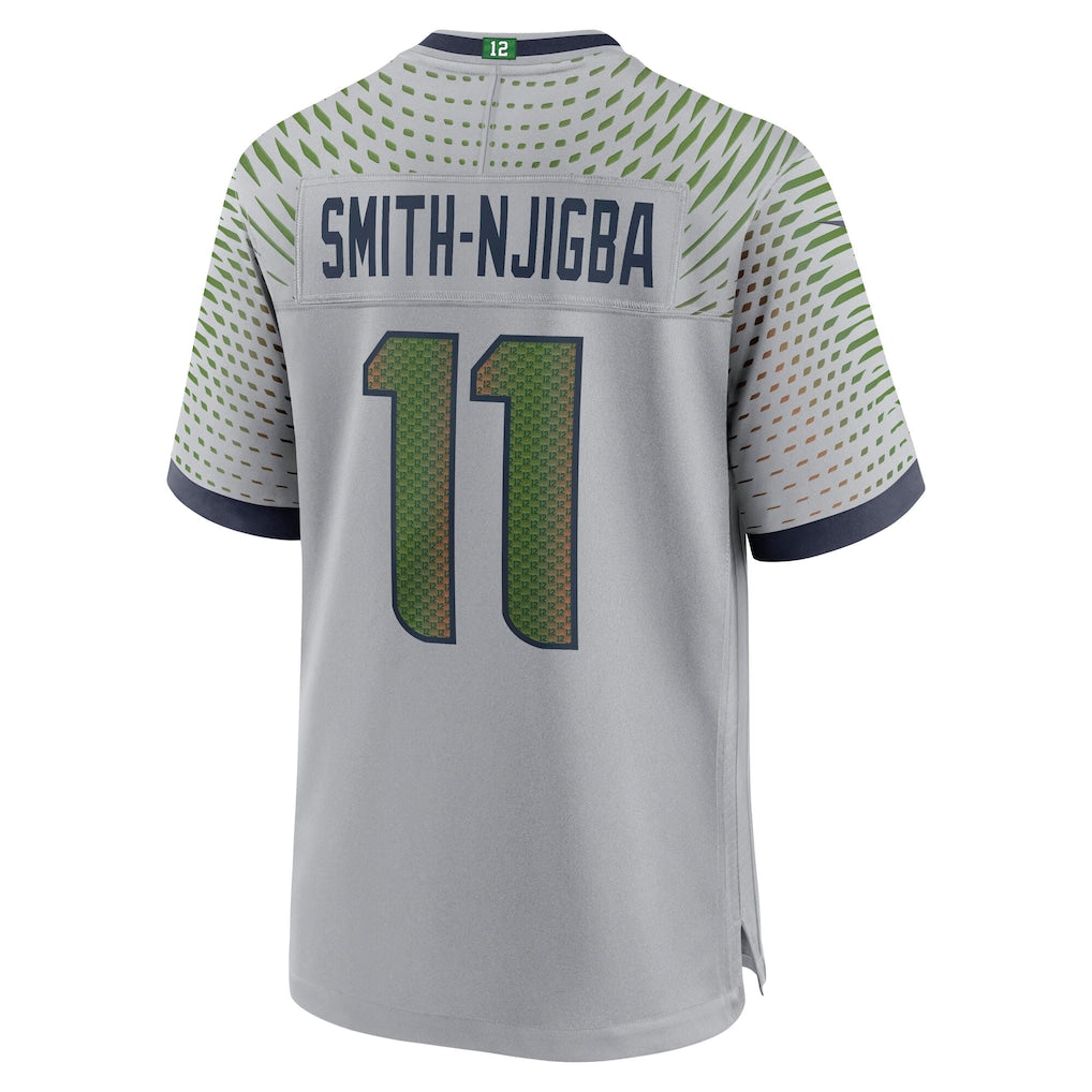 S.Seahawks #11 Jaxon Smith-Njigba Wolf Gray 2025 Rivalries Collection Game Jersey