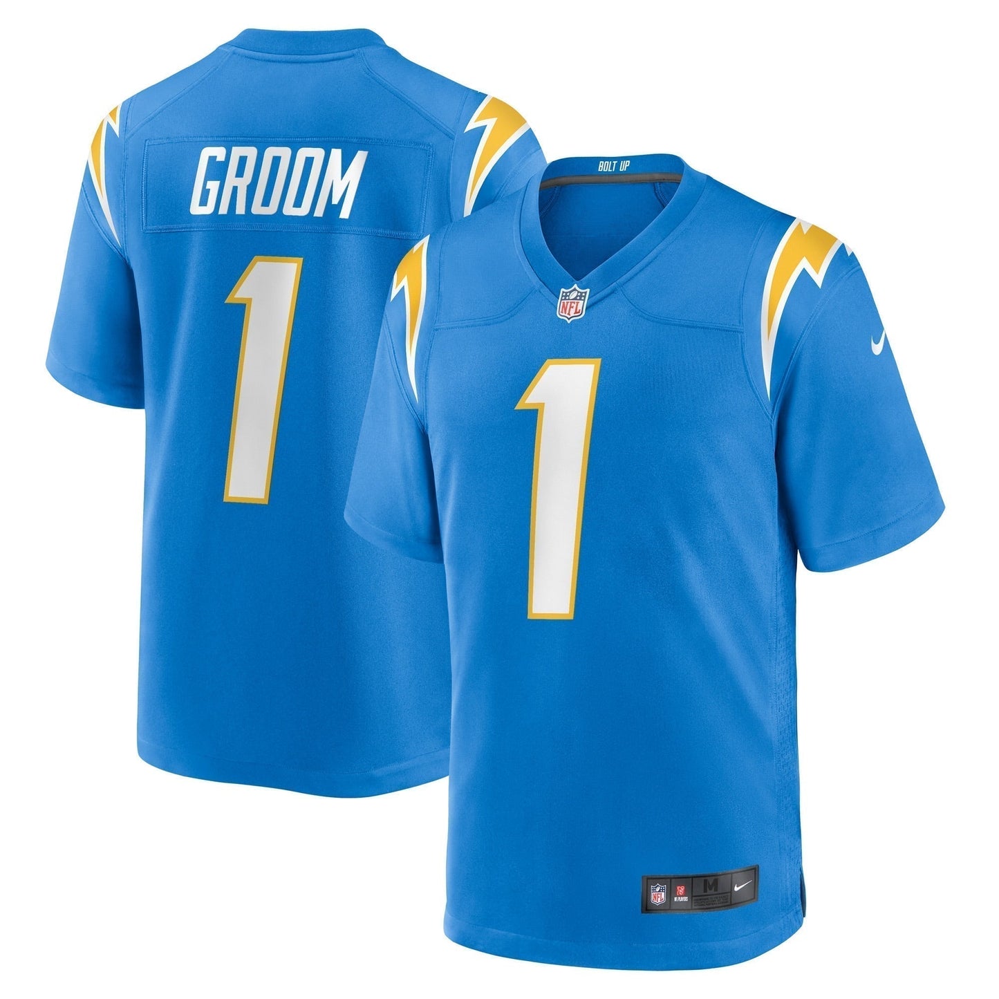 Number 1 Groom Los Angeles Chargers  Game Jersey - Powder Blue