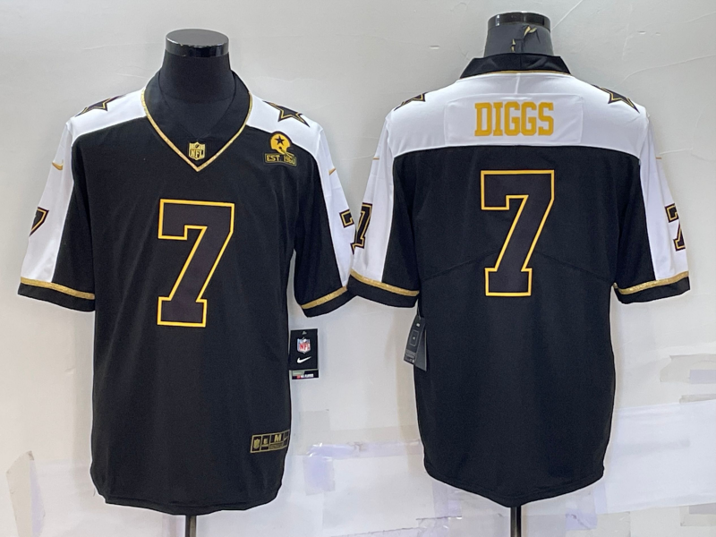 Men's Dallas Cowboys Trevon Diggs Black Player Jersey