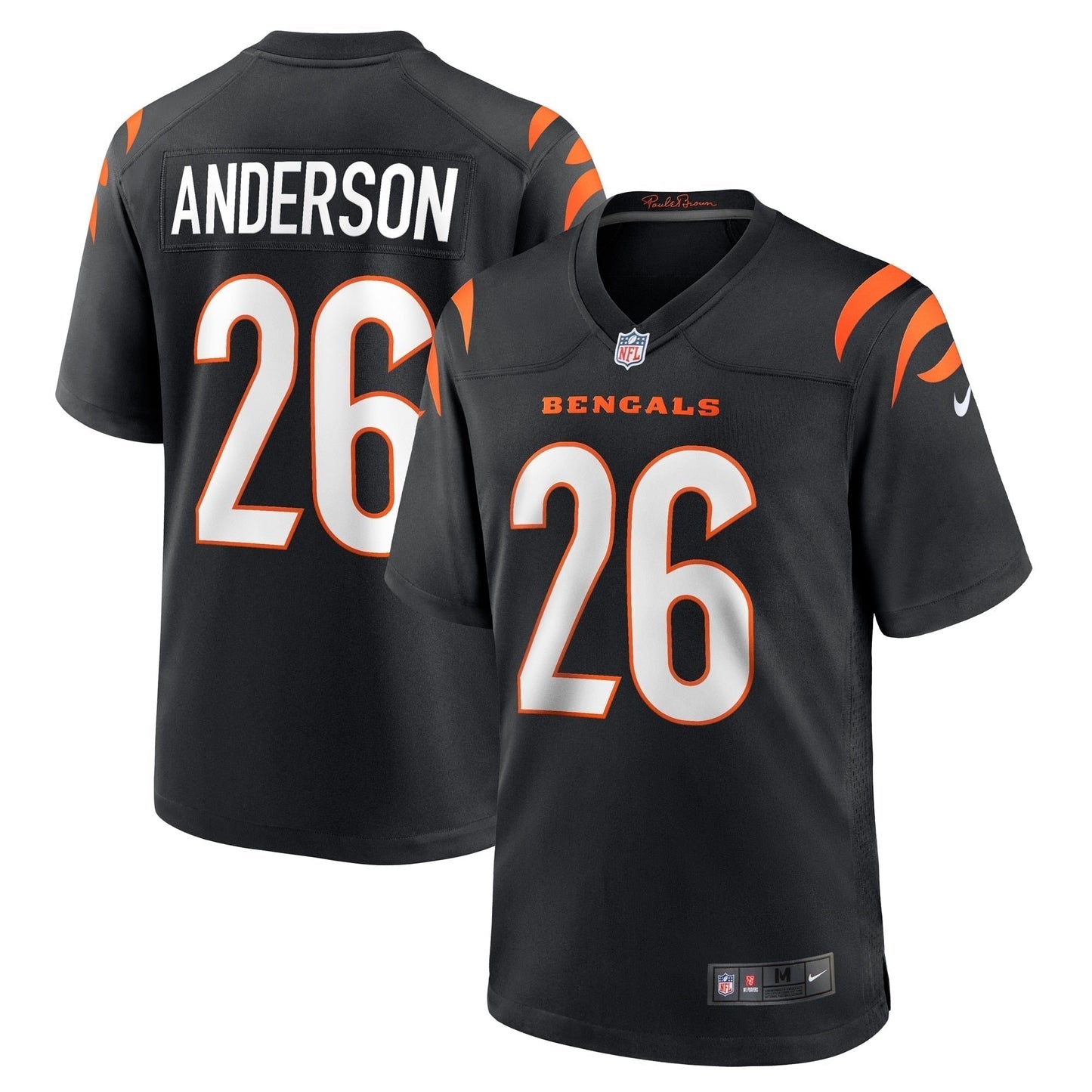 Tycen Anderson Cincinnati Bengals  Game   Jersey - Black