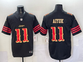 Men's San Francisco 49ers Brandon Aiyuk #11 Black 2025 Rivalries Collection Game Jersey