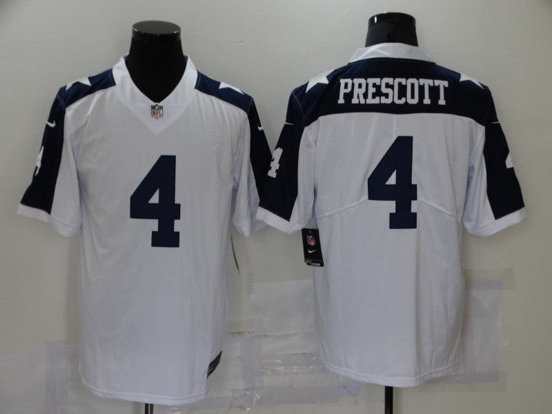 Men's Dallas Cowboys Dak Prescott White Player Game Jersey