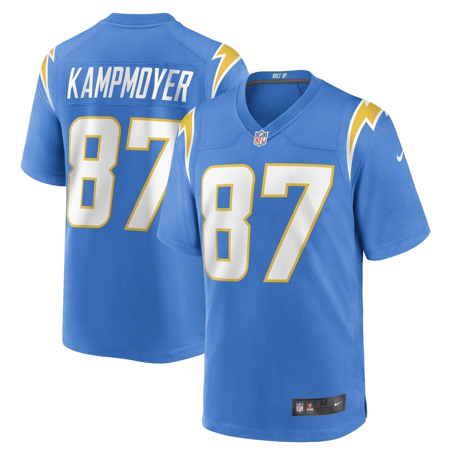 Hunter Kampmoyer Los Angeles Chargers  Game   Jersey - Powder Blue