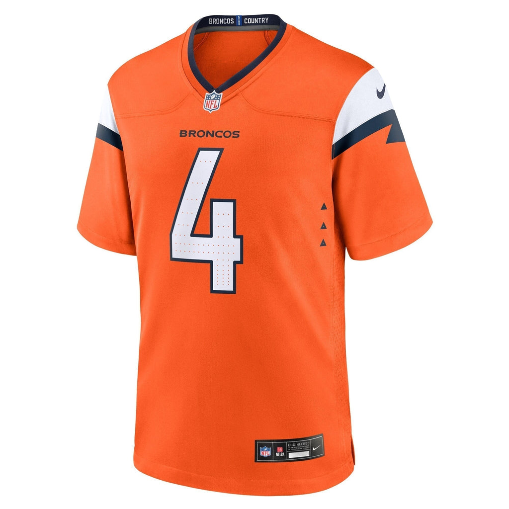 Zach Wilson Denver Broncos  Team Game Jersey -  Orange