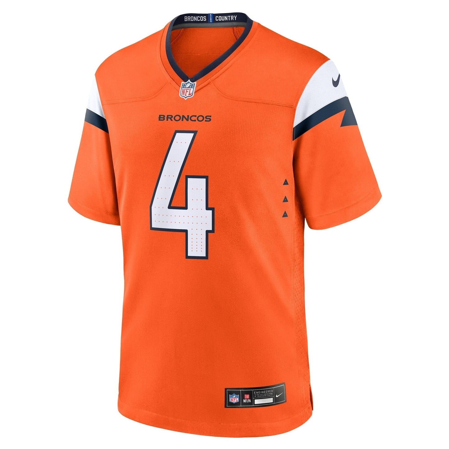 Zach Wilson Denver Broncos  Team Game Jersey -  Orange