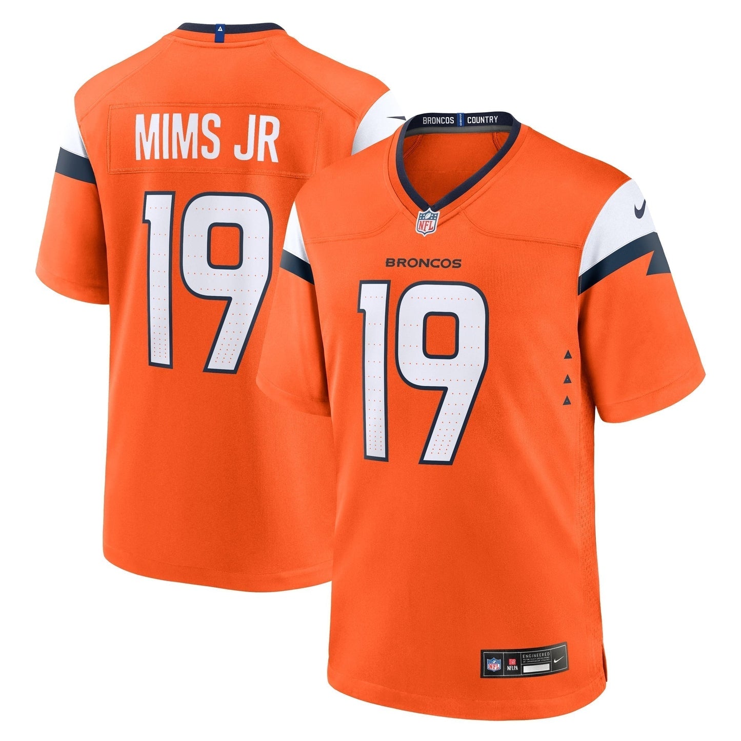 Marvin Mims Jr Denver Broncos  Team Game Jersey -  Orange