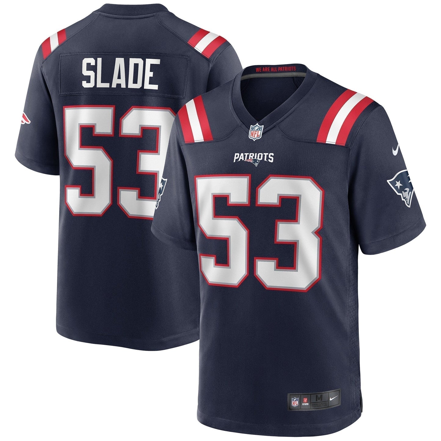 Chris Slade New England Patriots  Game Retired   Jersey - Navy