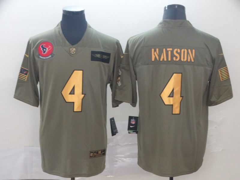 Men's Houston Texans Deshaun Watson #4 Brown Player Game Jersey1