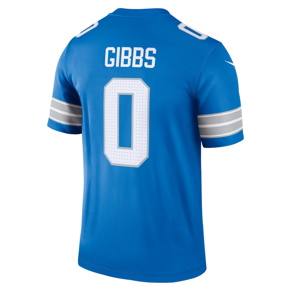D.Lions #0 Jahmyr Gibbs Blue Legend Player Performance Top Jersey
