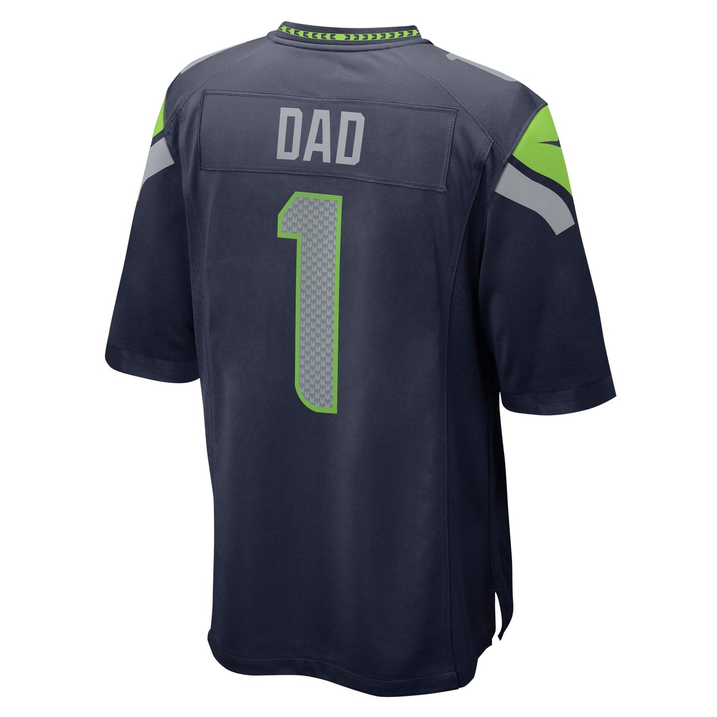 Number 1 Dad Seattle Seahawks  Game Jersey - College Navy