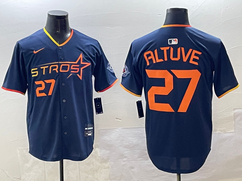 Men's Houston Astros Jose Altuve Navy 2025 City Connect Limited Player Jersey