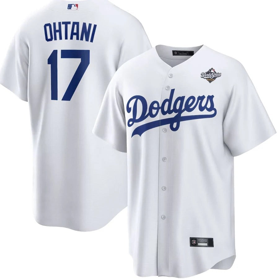 Los Angeles Dodgers Shohei Ohtani White 2025 World Series Home  Replica Player Jersey