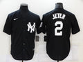 Men's New York Yankees Derek Jeter Black Replica Baseball Jersey
