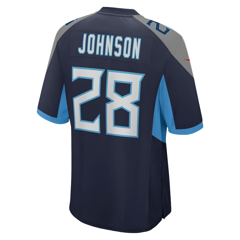T.Titans #28 Chris Johnson Navy Retired Player Game Jersey