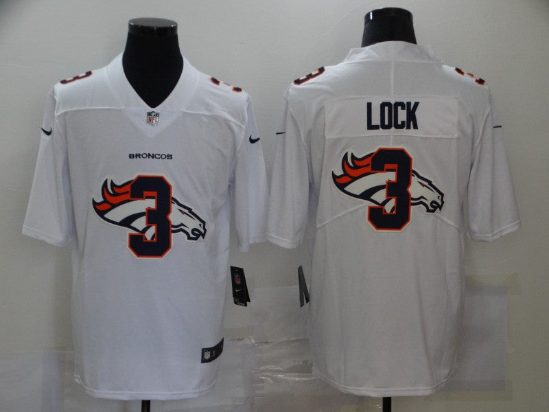 Men's Denver Broncos Drew Lock #3 White Game Player Jersey1