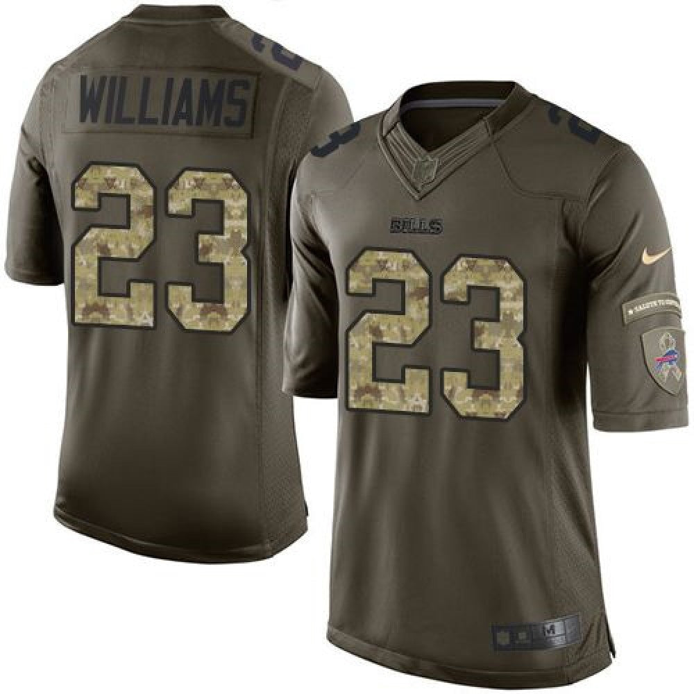 Bills #23 Aaron Williams Green Men's Stitched NFL Limited Salute To Service Jersey