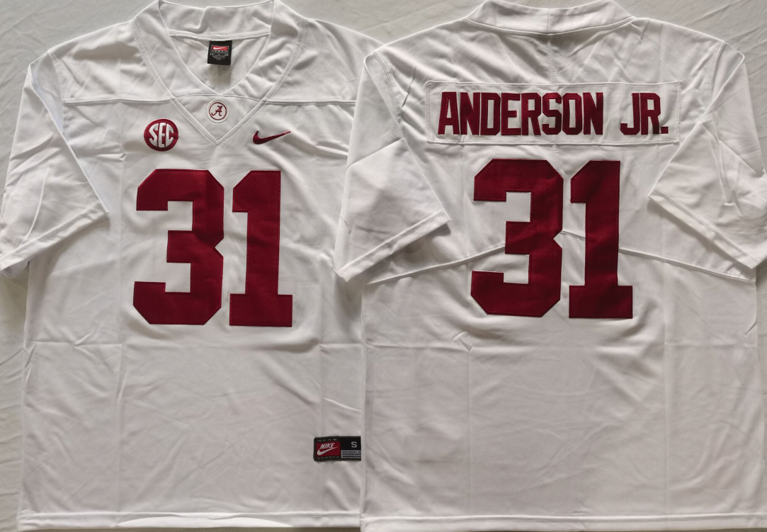 Men's Alabama Crimson Tide Will Anderson Jr White Player Jersey