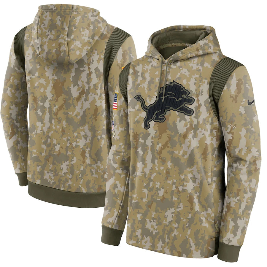 Men's Detroit Lions  2021 Salute to Service Hoodie1 Camouflage