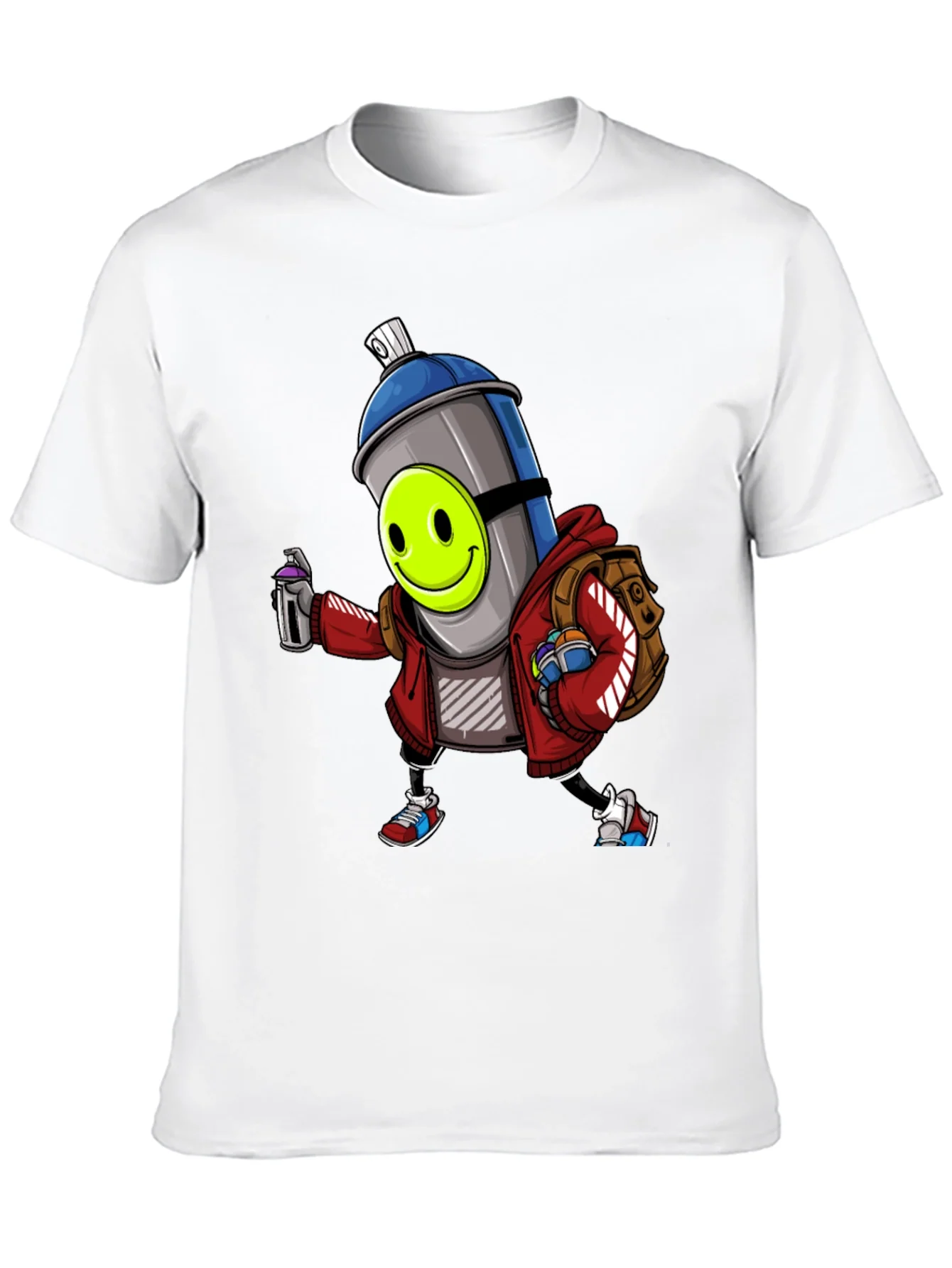 Cartoon Graffiti Spray Can T-Shirt