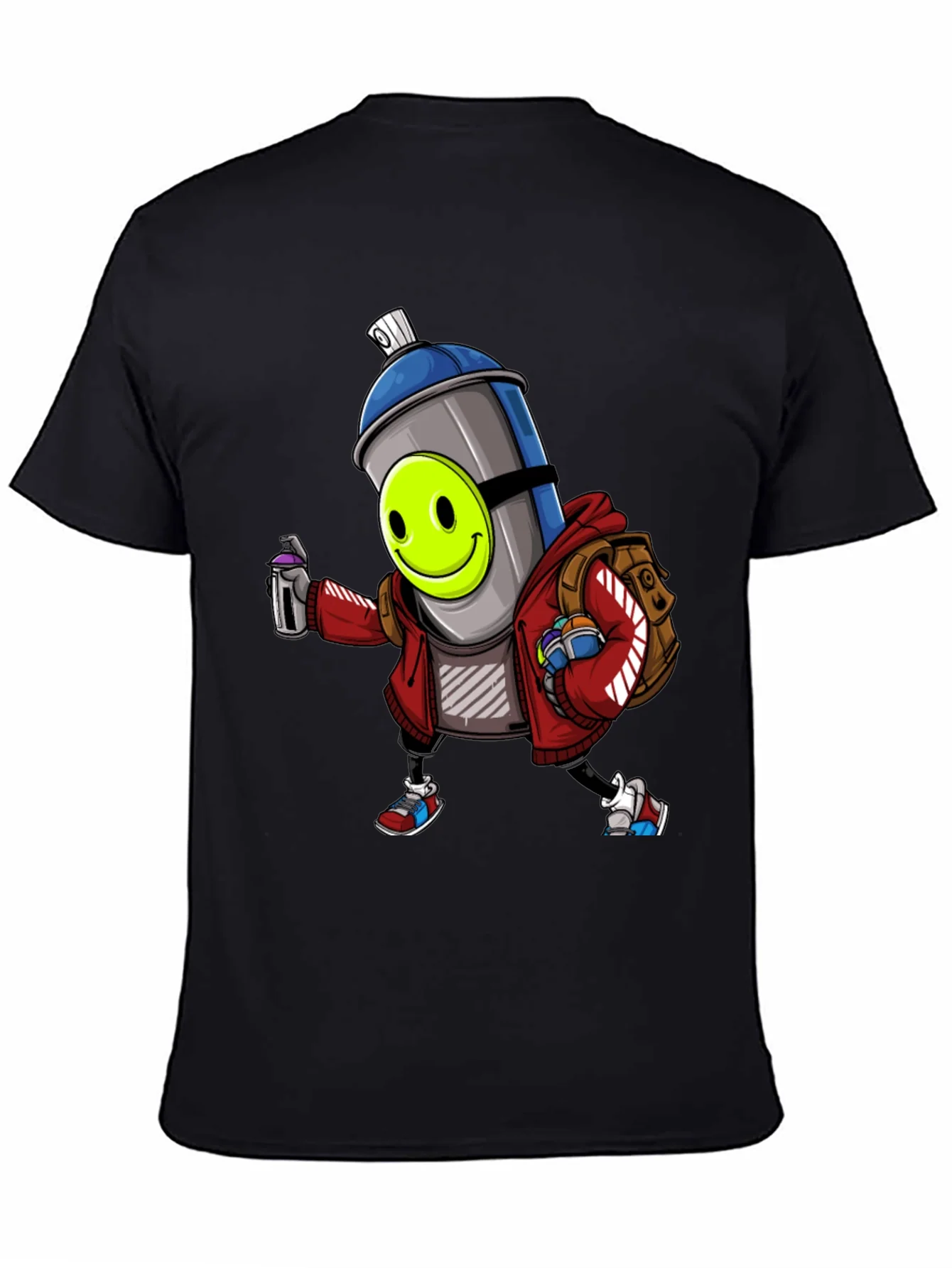 Cartoon Graffiti Spray Can T-Shirt