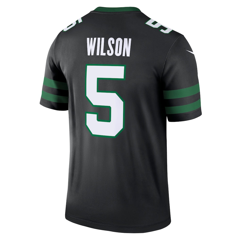 NY.Jets #5 Garrett Wilson Black Legend Player Performance Top Jersey