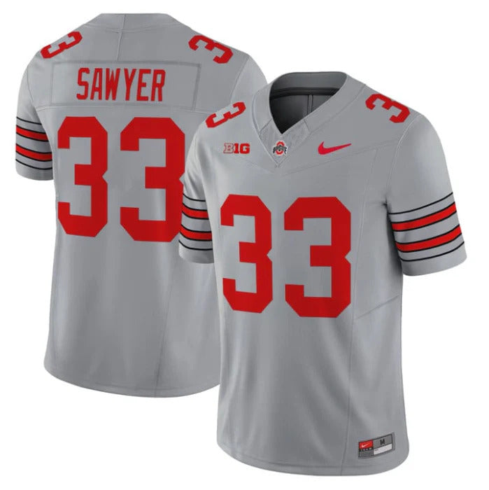 Jack Sawyer Ohio State Buckeyes Jersey  Gray