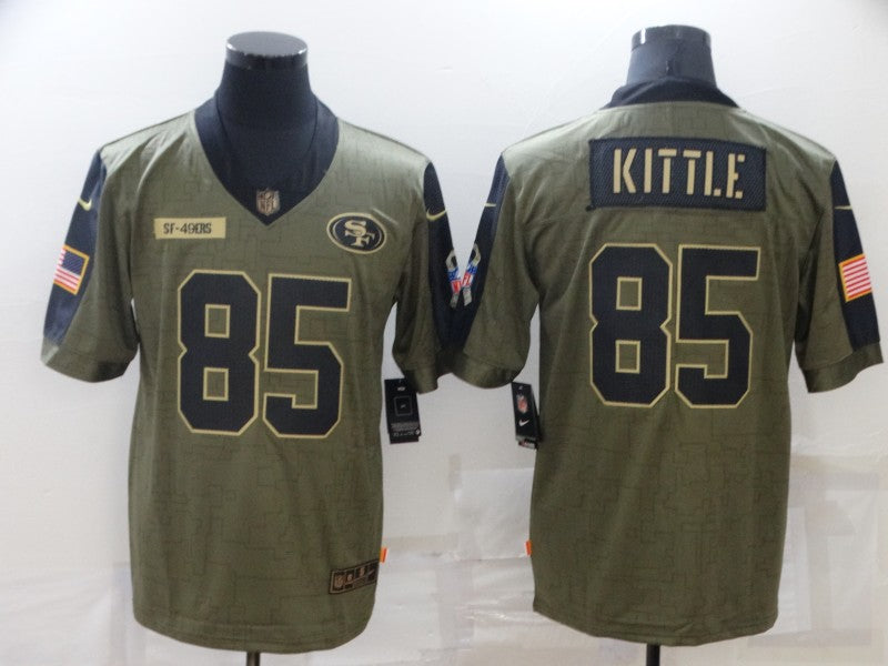 Men's San Francisco 49ers George Kittle Brown Player Game Jersey