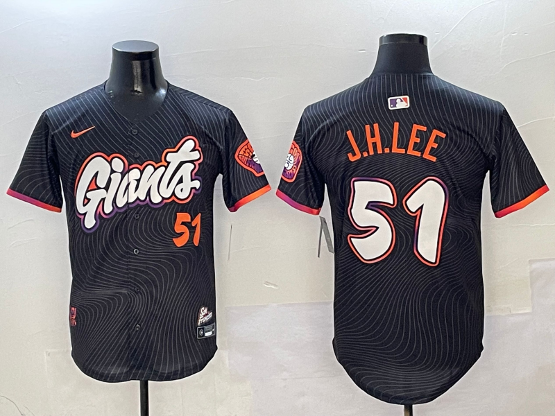 Men's San Francisco Giants Jung Hoo Lee Black 2025 City Connect Limited Player Jersey