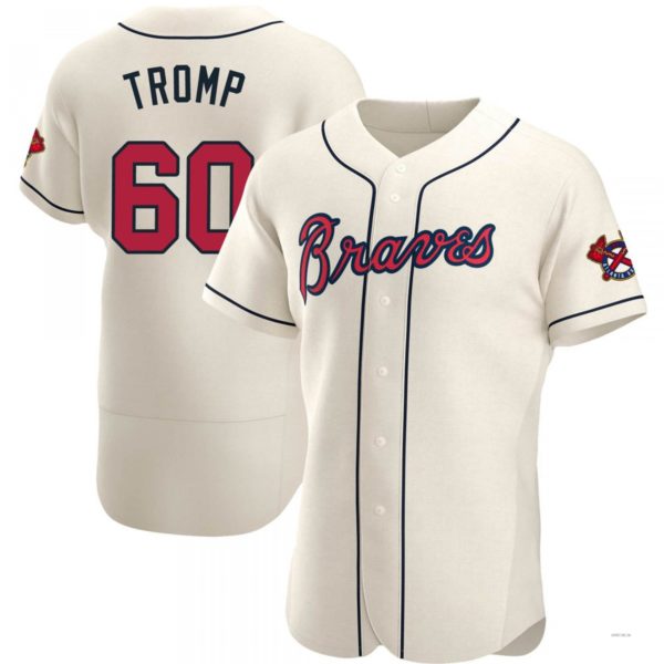 Atlanta Braves #60 Chadwick Tromp Cream Alternate Jersey Stitches Baseball Jerseys