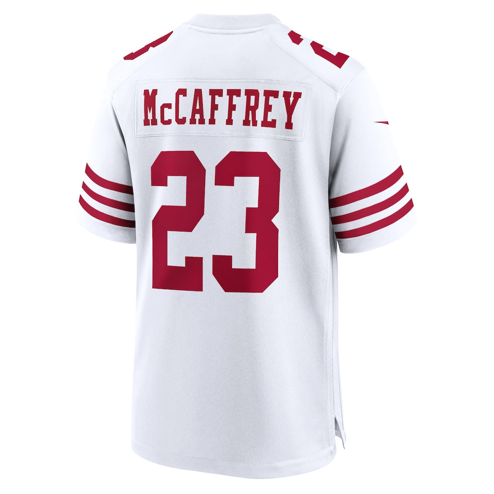 SF.49ers #23 Christian McCaffrey White Game Player Jersey