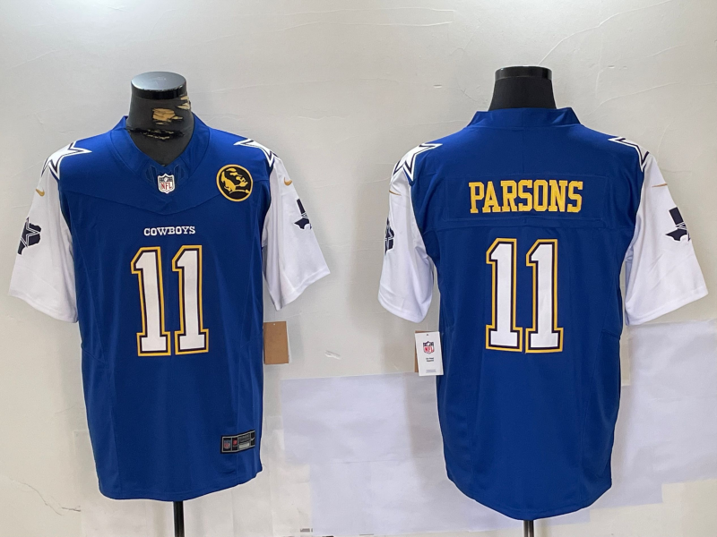 Men's Dallas Cowboys Micah Parsons #11 Royal Game Player Jersey1