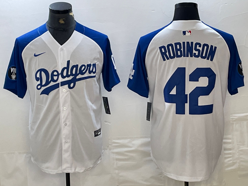 Men's Los Angeles Dodgers Jackie Robinson White Limited Jersey