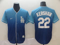 Men's Los Angeles Dodgers Clayton Kershaw Blue Stitched Player Jersey