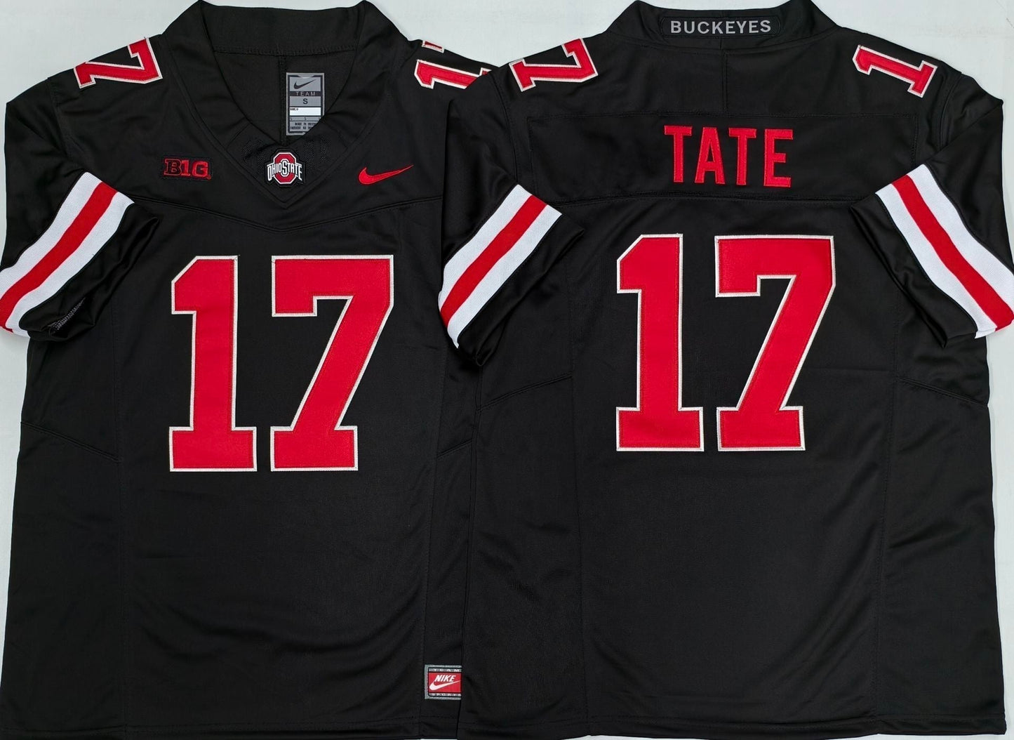 Men's Ohio State Buckeyes Carnell Tate Black Player Game Jersey