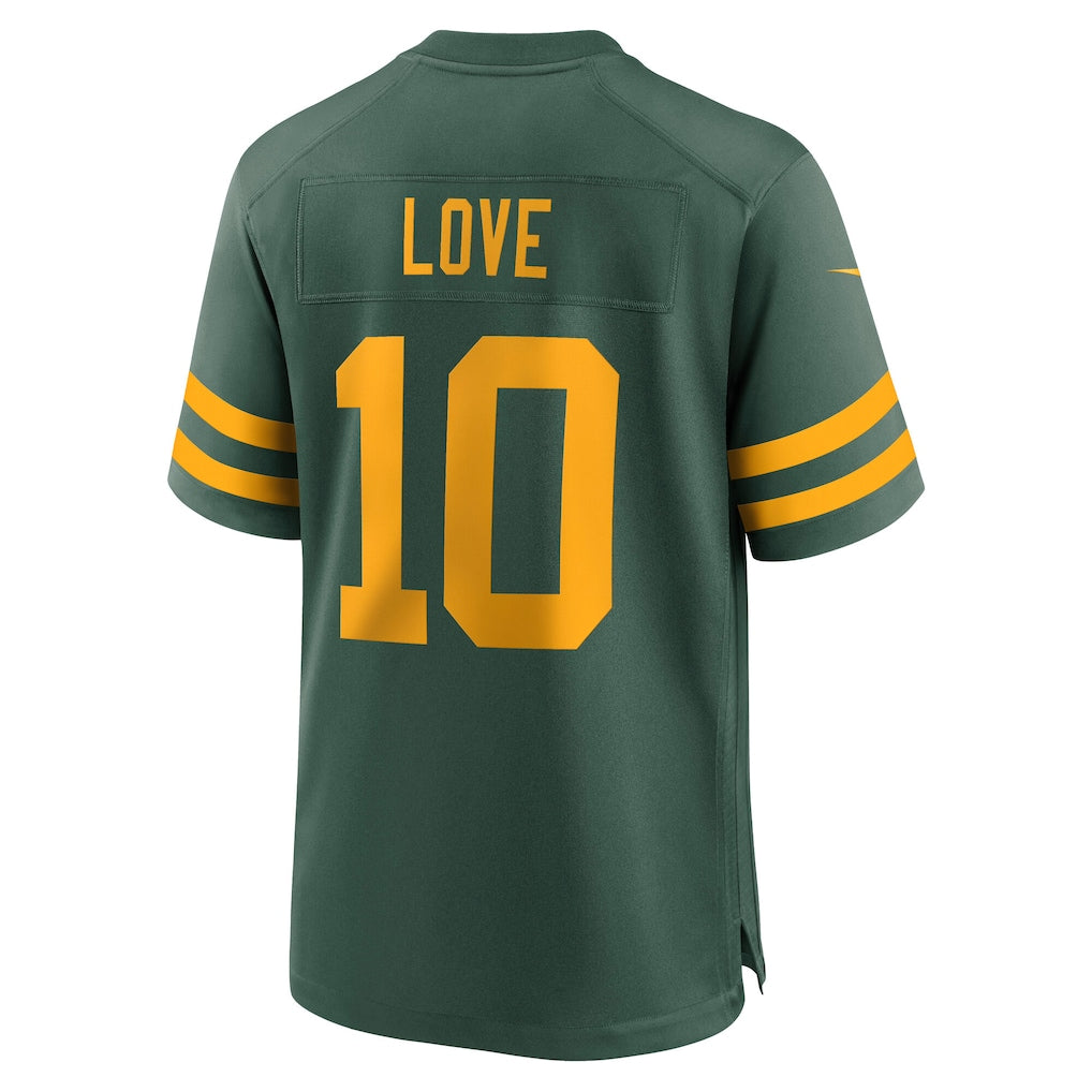 GB. Packers #10 Jordan Love Green Alternate Game Jersey